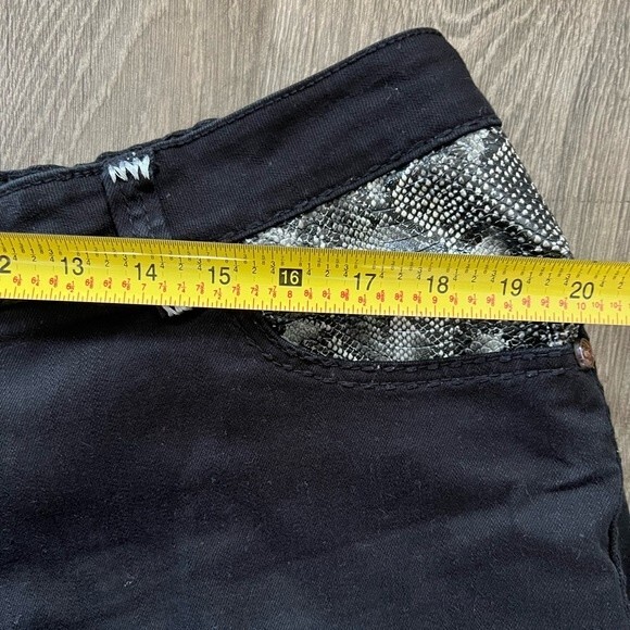 COOGI Faux Snake Skin Black Jeans Elastic Stretchy Pants Women's sz 20 Plus Size - Picture 10 of 12